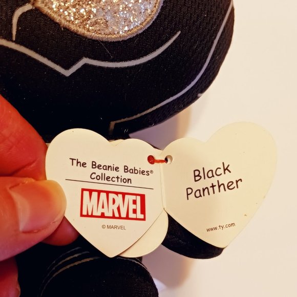 Ty Marvel Black Panther plush with tags. Beanie Baby. - Picture 4 of 6